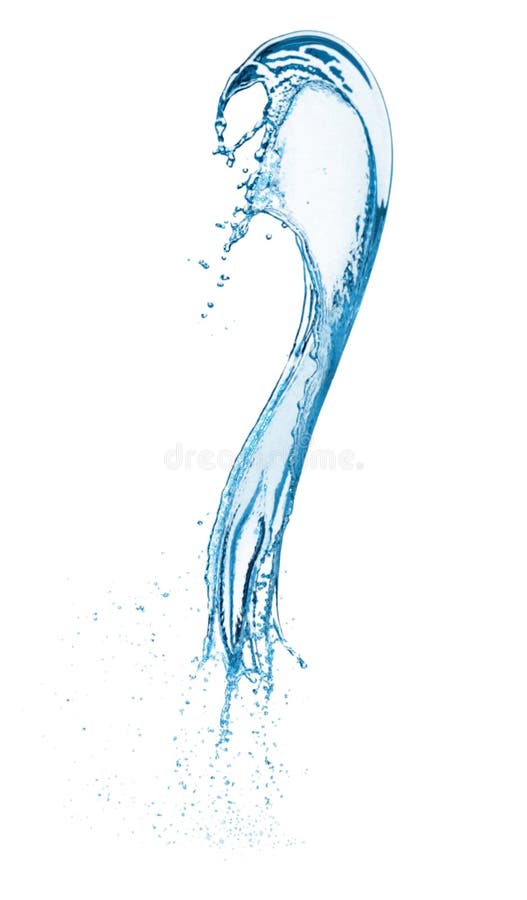 Abstract clear water splash on white background