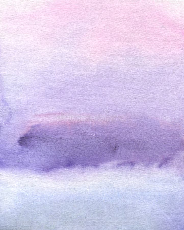 Abstract watercolor background, hand painted texture, purple paint stains. Design for backgrounds, wallpapers, covers and