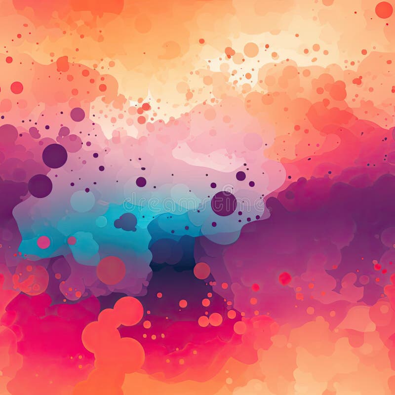 Abstract Watercolor Background with Richly Colored Skies (tiled) Stock