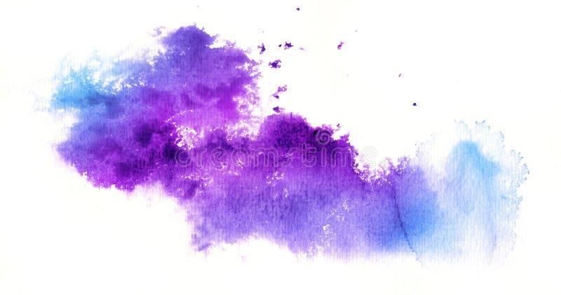 Abstract watercolor background on white