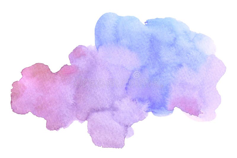 Abstract watercolor blue purple brush stroke with stains on white background royalty free illustration Abstract watercolor blue purple brush stroke with stains on white background royalty free illustration
