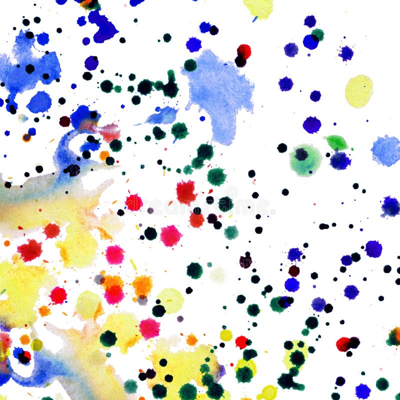 Abstract Watercolor, Ink Splashes Stock Illustration - Illustration of ...