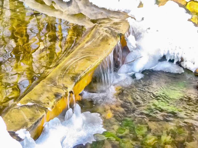 images How To Draw A Waterfall Digital dreamstime com
