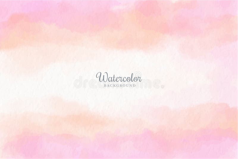 Abstract Watercolor Peachy Pink Frame Background