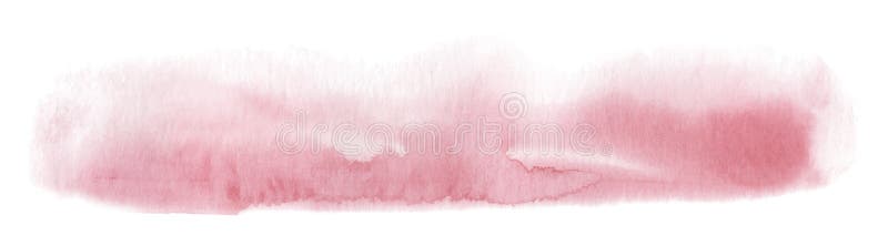 Abstract watercolor pink beige spot. Texture watercolor on a white background. Isolated horizontal vector illustration.