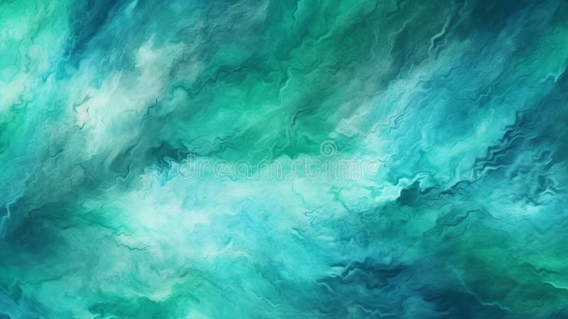 Abstract Watercolor Teal and Green Background. Generative AI stock photography