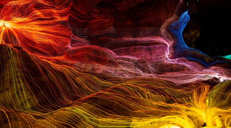 Abstract wave of digital weave lines connecting network dots and dark background. Modern 3D mesh pattern design geometric showing futuristic computer science technology concepts.