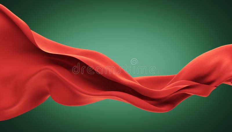 Abstract wave fabric movement dynamic orange color stock illustration