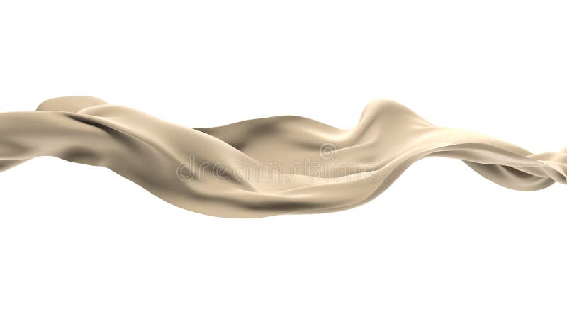 Abstract wave fabric movement dynamic orange color stock illustration