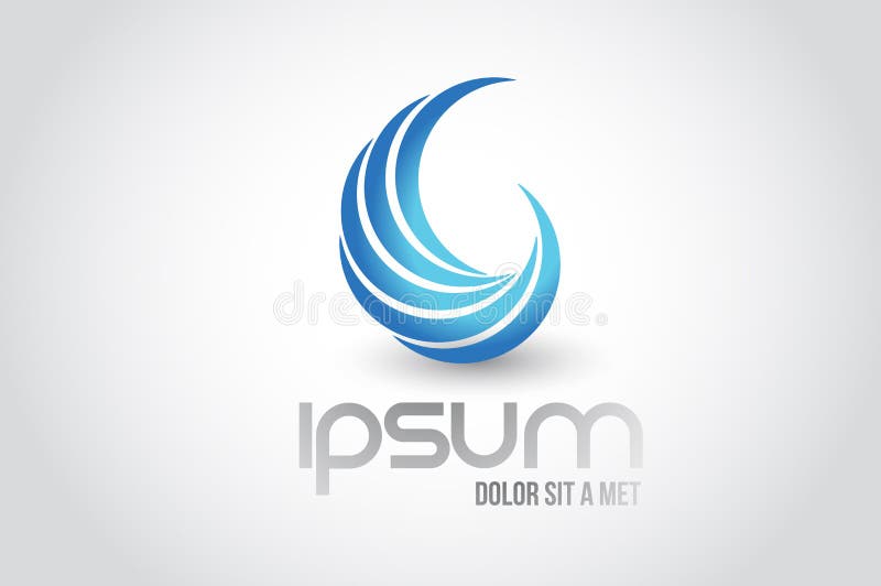 Abstract wave logo symbol illustration design royalty free illustration Abstract wave logo symbol illustration design royalty free illustration