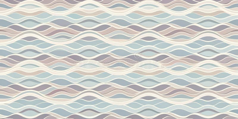 Abstract wave pattern design seamless pastel undulating lines for background and texture use. Generative AI vector illustration