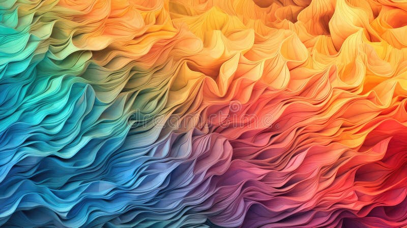 Abstract wave pattern with a vibrant flow of hues in a dynamic design. AIG35. royalty free stock images