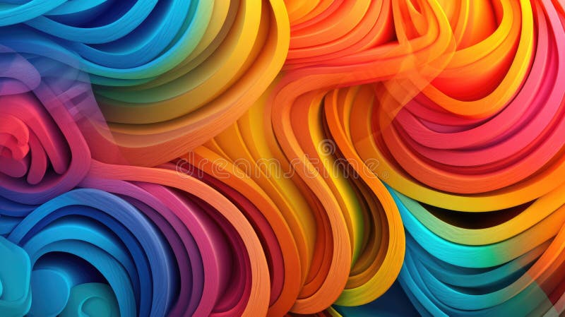 Abstract wave pattern with a vibrant flow of hues in a dynamic design. AIG35. royalty free stock photos