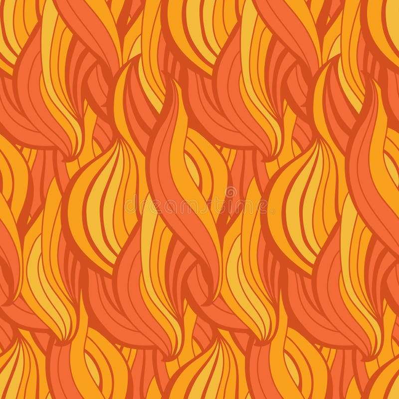 Abstract waves vector seamless pattern. Wavy lines of fire flame decorative hand drawn texture vector illustration Abstract waves vector seamless pattern. Wavy lines of fire flame decorative hand drawn texture vector illustration
