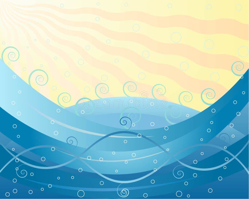 Abstract waves vector illustr