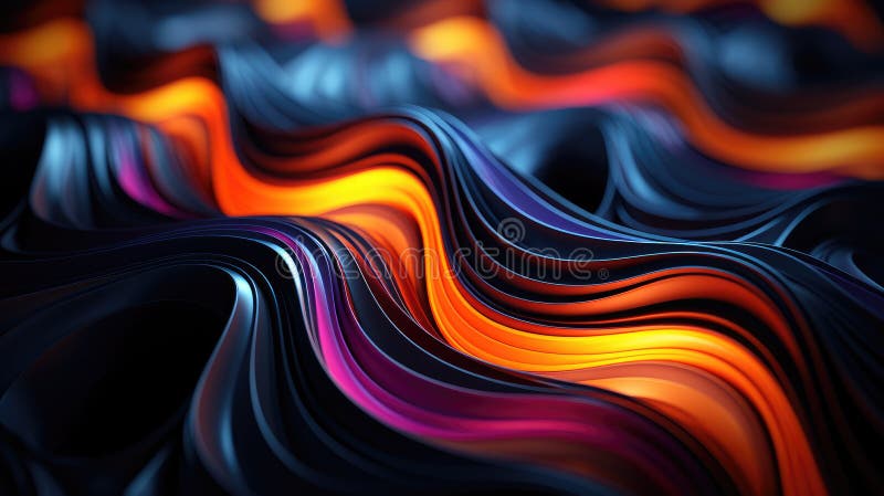 Abstract waves of vibrant neon colors in dynamic motion. Abstract waves of vibrant neon colors create a dynamic and fluid pattern, showcasing a blend of energy and motion.
