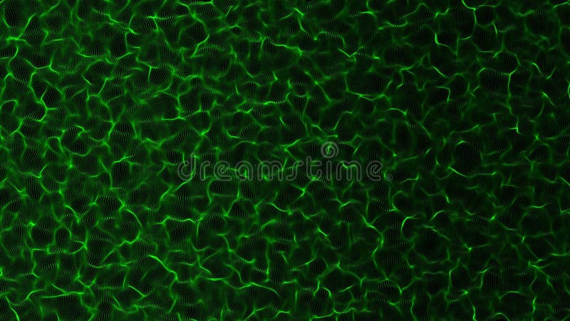 Abstract Waving Particle Technology Background Design. Abstract wave moving dots flow particles, hi-tech and big data stock illustration