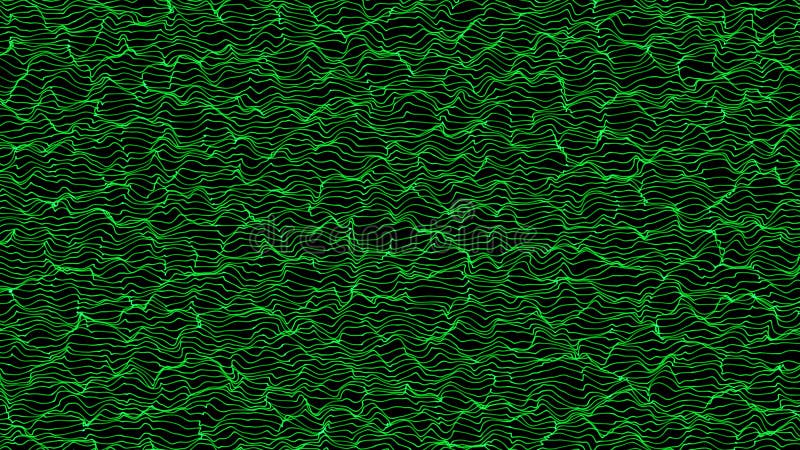 Abstract Waving Particle Technology Background Design. Abstract wave moving dots flow particles, hi-tech and big data vector illustration