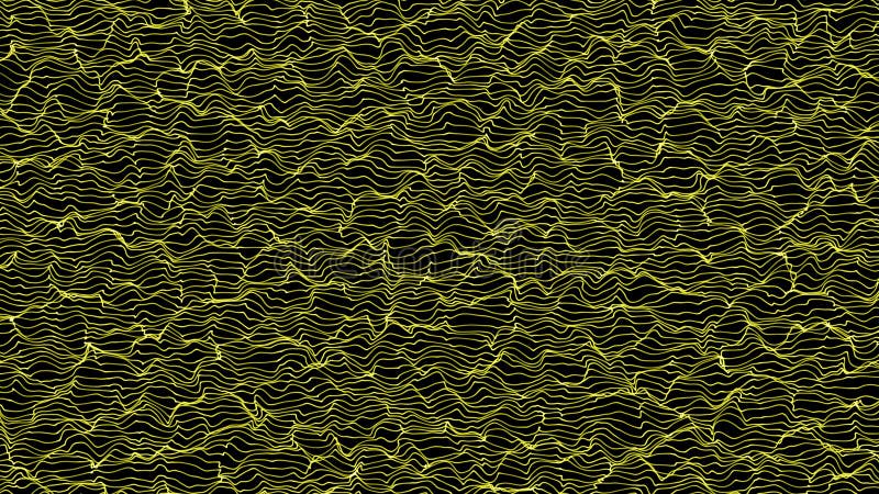 Abstract Waving Particle Technology Background Design. Abstract wave moving dots flow particles, hi-tech and big data royalty free stock image
