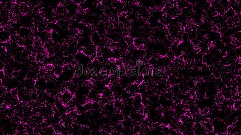 Abstract Waving Particle Technology Background Design. Abstract wave moving dots flow particles, hi-tech and big data royalty free stock photo
