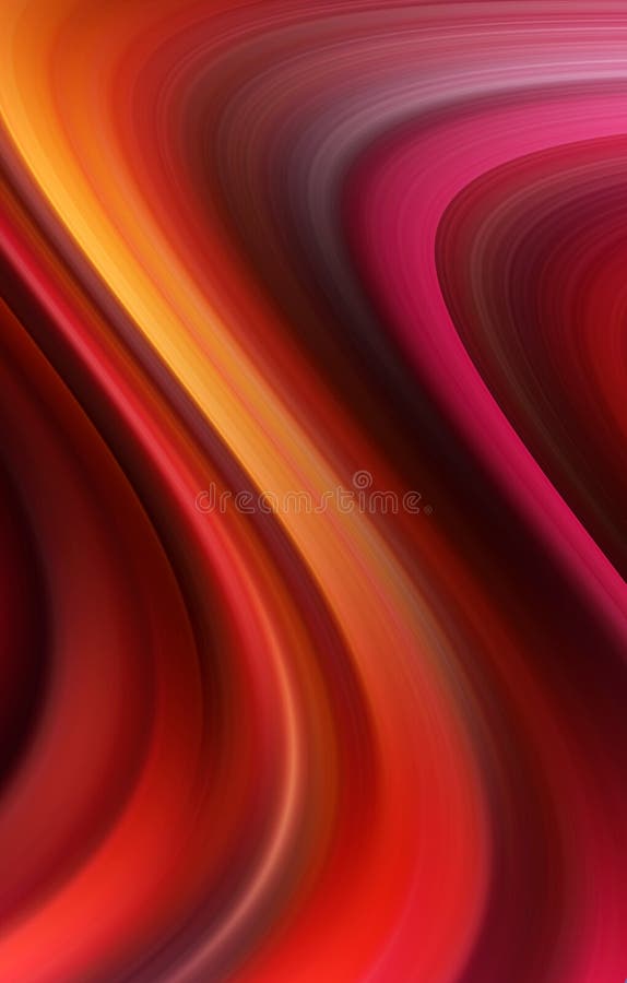 Abstract wavy background in red and yellow tones vector illustration