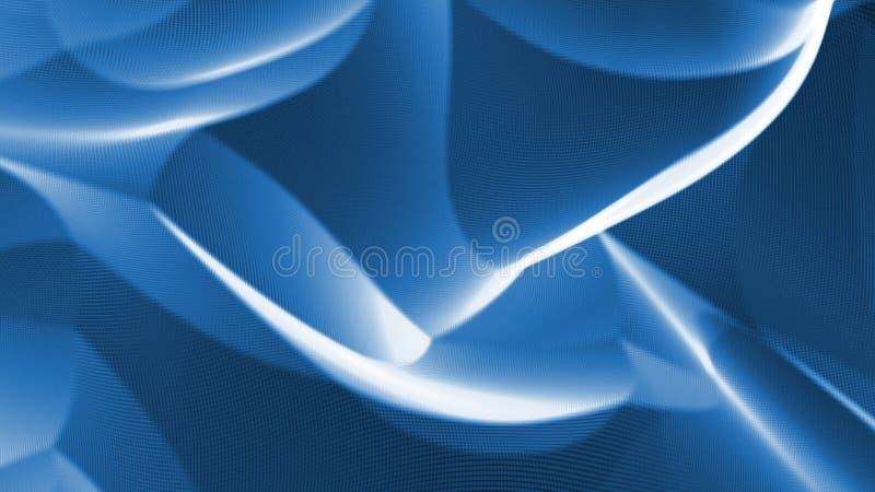 Abstract wavy blue background 3D illustration stock illustration