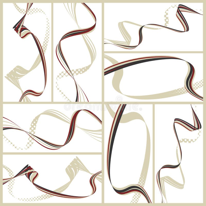 Abstract wavy backgrounds vector illustration