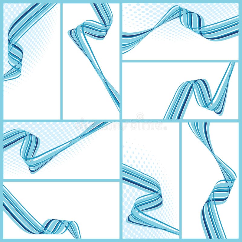 Abstract wavy backgrounds stock illustration