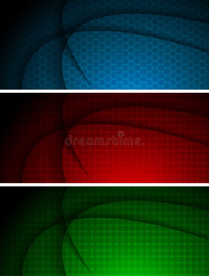 Abstract wavy banners