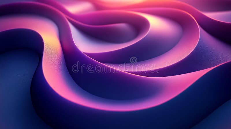 Abstract wavy colorful lines Generative AI royalty free illustration