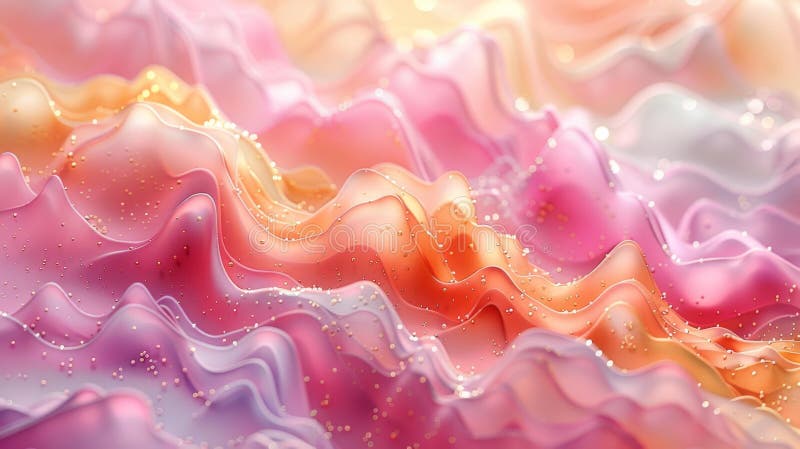 Abstract wavy colorful texture - generative ai vector illustration