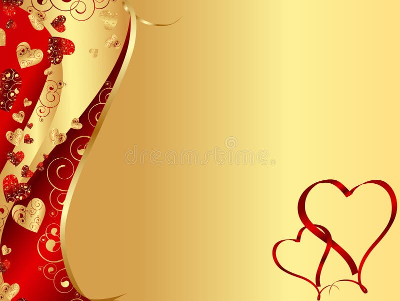 Abstract wavy heart frame vector illustration