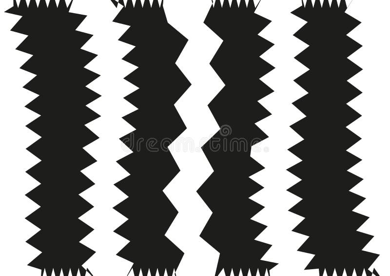 Abstract Wavy Lines. Curved Zigzag Black and White Stripes Stock Vector
