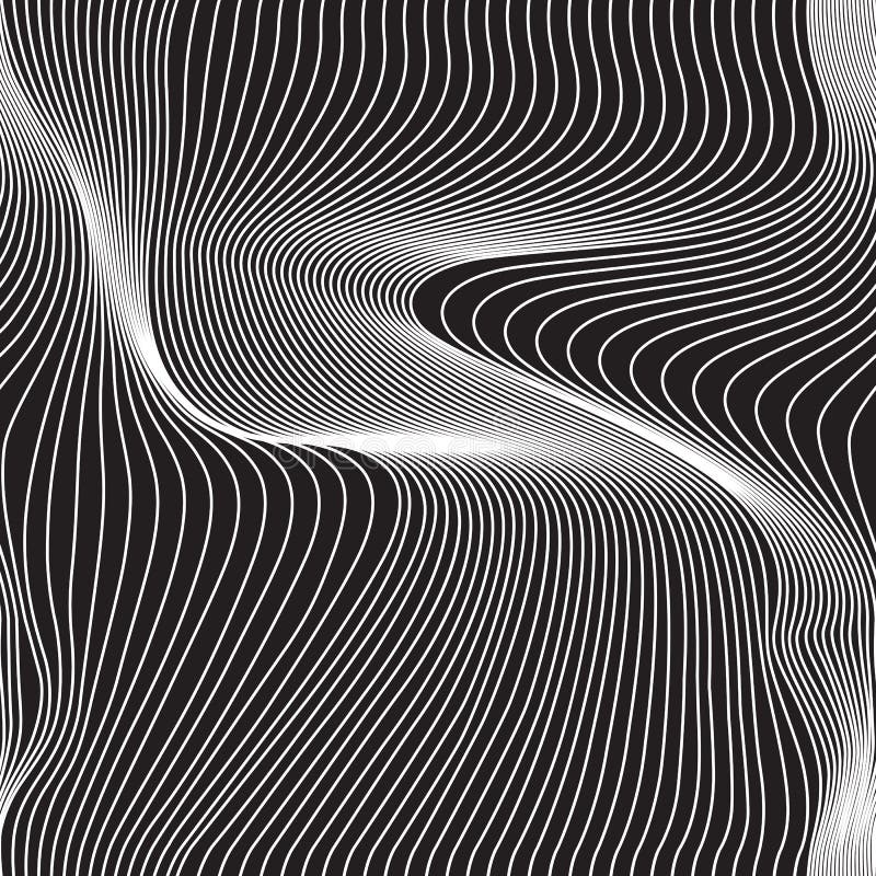 Abstract wavy lines seamless stock illustration