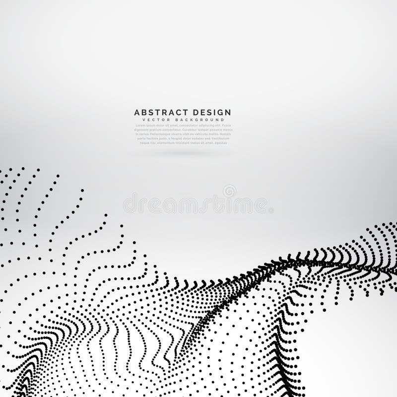 Abstract wavy particles array background vector