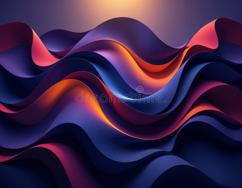 Abstract wavy pattern consisting of purple and blue vector illustration