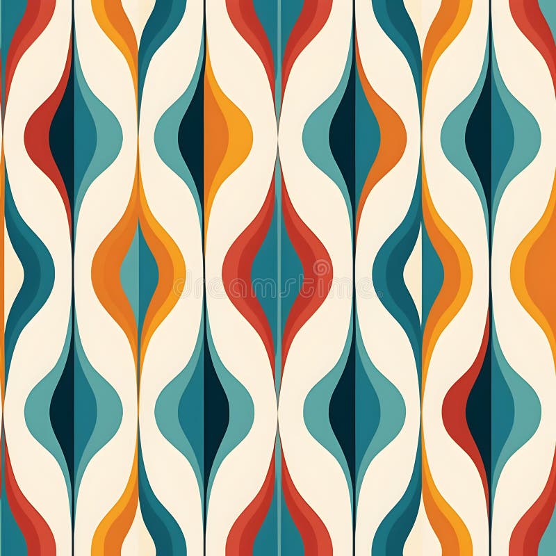Abstract wavy pattern in vibrant colors for decorative use ilustração royalty free