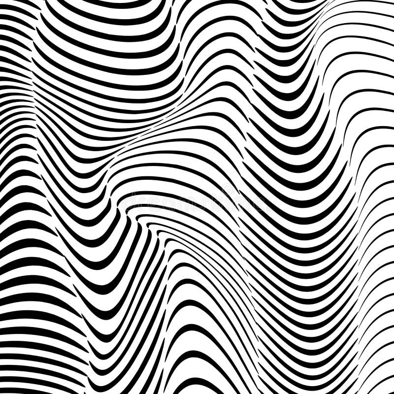 Abstract Wavy Stripes Pattern. Beautiful Geometric Wave Texture ...