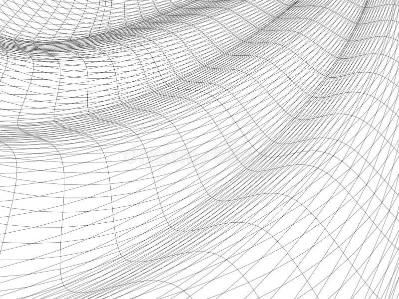 Abstract wavy surface royalty free illustration