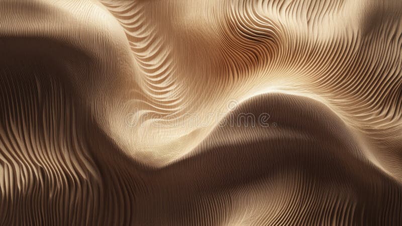 Abstract wavy texture background with golden tones. A smooth and elegant abstract golden wavy texture with a flowing and undulating pattern.. Generative AI