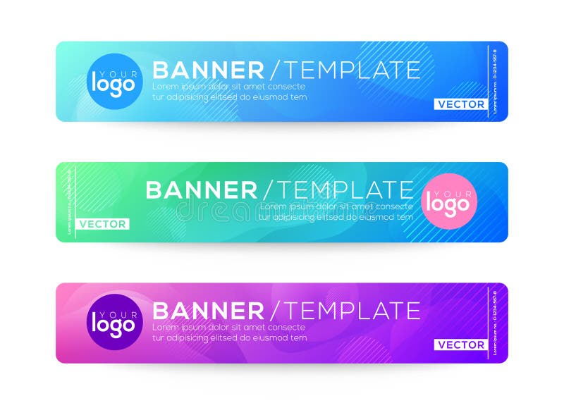 Abstract Web banner design background or header Templates. Fluid gradient shapes composition with colorful bright colors vector illustration