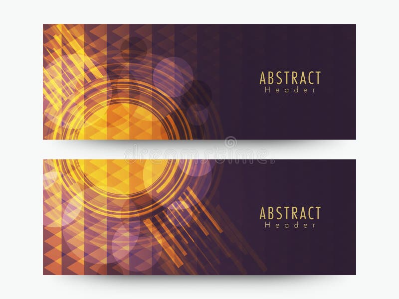 Abstract web header or banner set. vector illustration