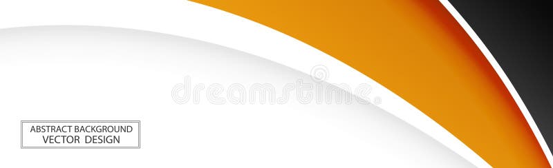 Abstract web template black and orange lines on white background - Vector