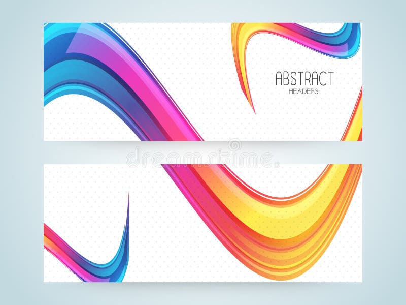Abstract website header or banner set. vector illustration