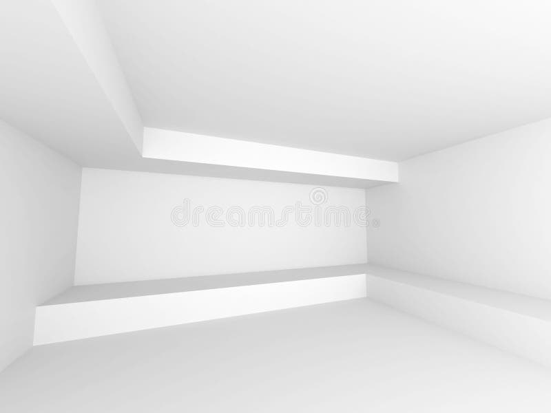 Abstract White Architecture Background. Empty Room Modern Interior royalty free stock photos