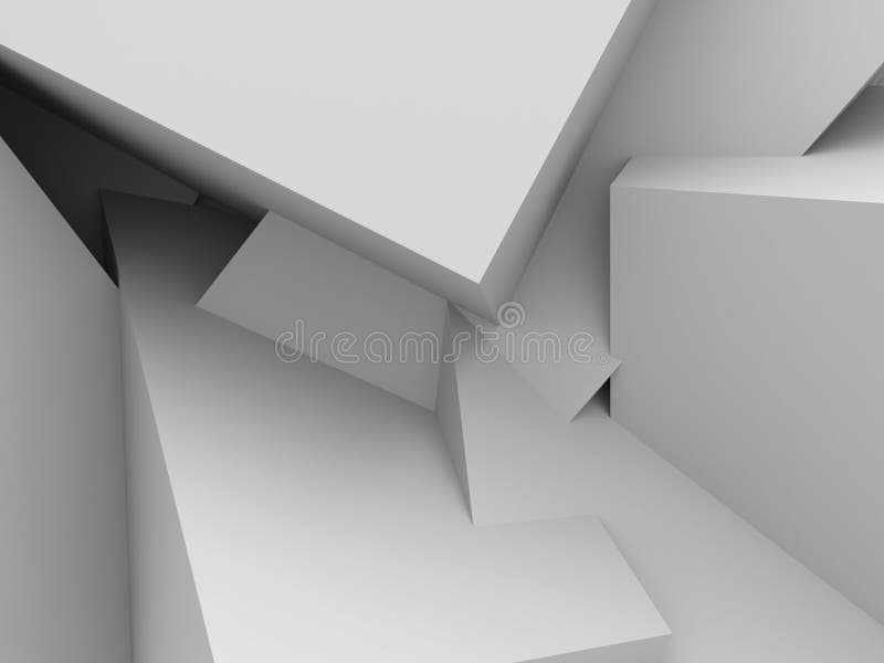 Abstract White Blocks Structure Wall Background vector illustration