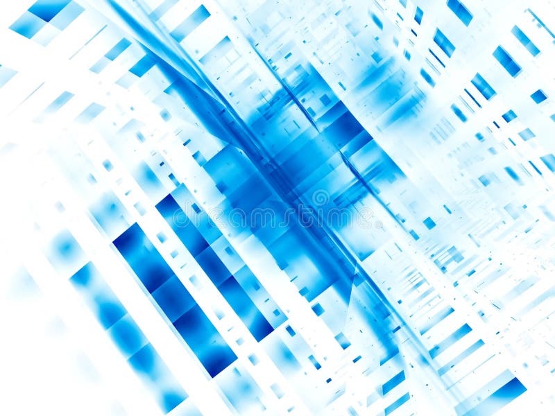 Abstract white and blue perspective background - digitally generated 3d illustration royalty free illustration