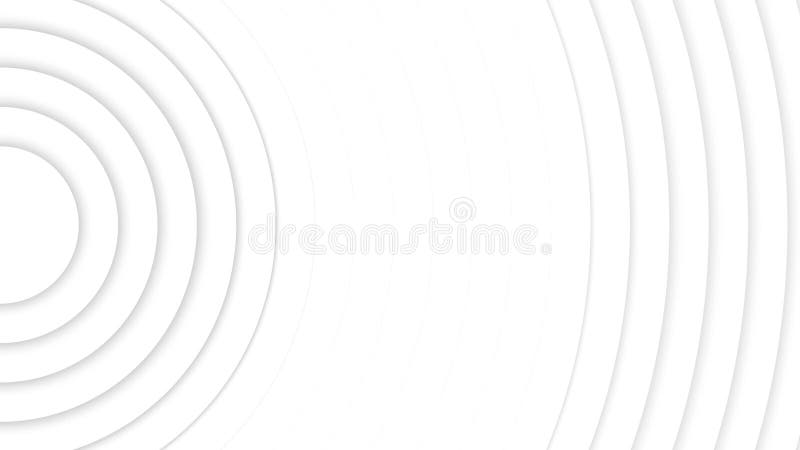 Abstract white circles pristine backdrop loop animation. royalty free illustration