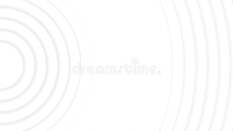 Abstract white circles pristine backdrop loop animation. vector illustration