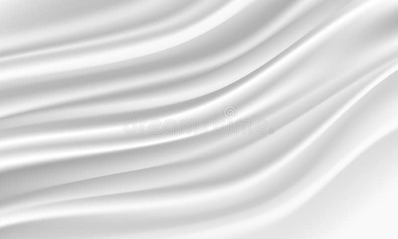 Abstract white fabric curtain wave background vector royalty free illustration
